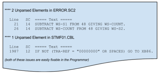 Unparsed Code