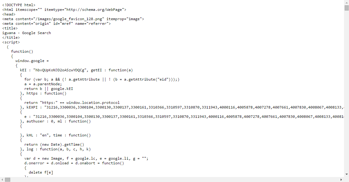 Pretty printed HTML